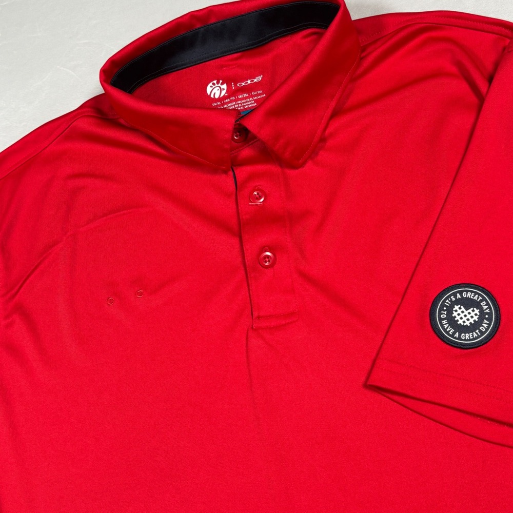 Chick-fil-A Oobe Polo Shirt Mens XL Red Short Sleeve Uniform Workwear Day Maker
